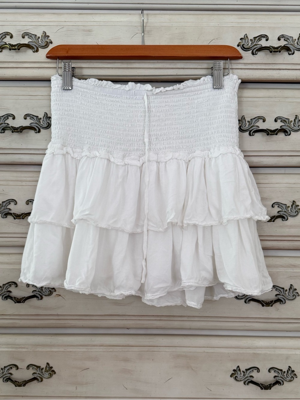 Wilfred White Euro Summer Smocked Skirt